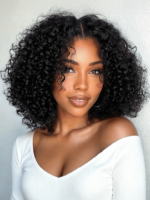 Lumivive InvisiBlend™ V part Kinky Curly Glueless Beginner Wig With Drawstring