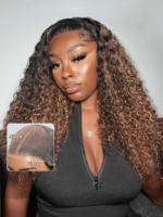 Lumivive Bye-Bye Knots Wig 7x5 Lace Balayage Highlights Jerry Curly Wig - Image 2