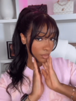 Lumivive Pre-Everything™ Lace Front Curtain Bangs Layered Glueless Wig With Drawstring