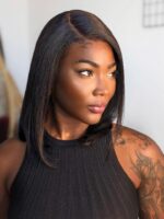 Lumivive Bye Bye Knots™ Yaki Bob Wear Go Glueless Lace Human Hair Wig - Image 2