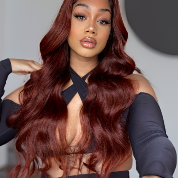 Lumivive Mahogany Reddish Brown Body Wave 3Pcs 100% Remy Human Hair Bundles