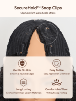 Lumivive EasiContour™ V Part Black to Chestnut Brown Ombre Body Wave Wig With Invisi Drawstring - Image 6