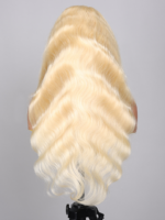 Lumivive Full Lace Pre-Plucked 613 Blonde Wig with Dark Roots - Image 4