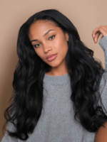 Lumivive Hair 5x5 HD Lace Closure With 4 Bundles Body Wave Human Hair Weaves Transparent Lace Natural