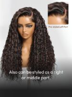 Lumivive Bye-Bye Knots™ 7x5 Lace Water Wave Wig With Golden Brown Face Framing Highlights - Image 7