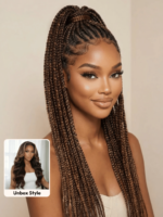 Lumivive 360 HD Lace Real Scalp™ Chocolate Brown Balayage Body Wave Wig with Money Piece Highlights