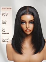 Lumivive Bye Bye Knots™ Yaki Bob Wear Go Glueless Lace Human Hair Wig - Image 8