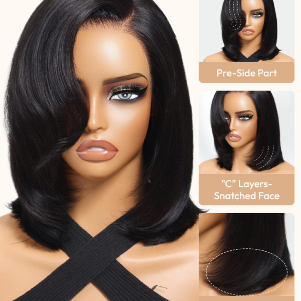 Lumivive Bye-Bye Knots™ 7x5 Lace Side Part Layered Wig With Side-Swept Bangs
