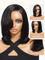Lumivive Bye-Bye Knots™ 7x5 Lace Side Part Layered Wig With Side-Swept Bangs - Image 2
