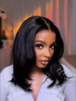 Lumivive Bye Bye Knots™ Yaki Bob Wear Go Glueless Lace Human Hair Wig