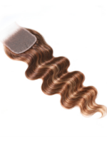 Lumivive Honey Blonde Highlighted Body Wave 4x4 Free Part Closure - Image 2