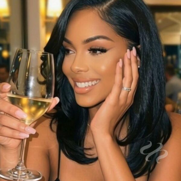 Lumivive Bye-Bye Knots™ 7x5 Lace Side-Part Yaki Straight Wig with Blowout Feathered Layers