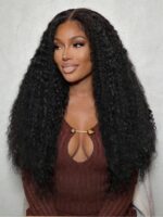 Lumivive Bye-Bye Knots™ 7x5 Lace Multi Textured Water Kinky Curly Wig with Invisi Drawstring - Image 2