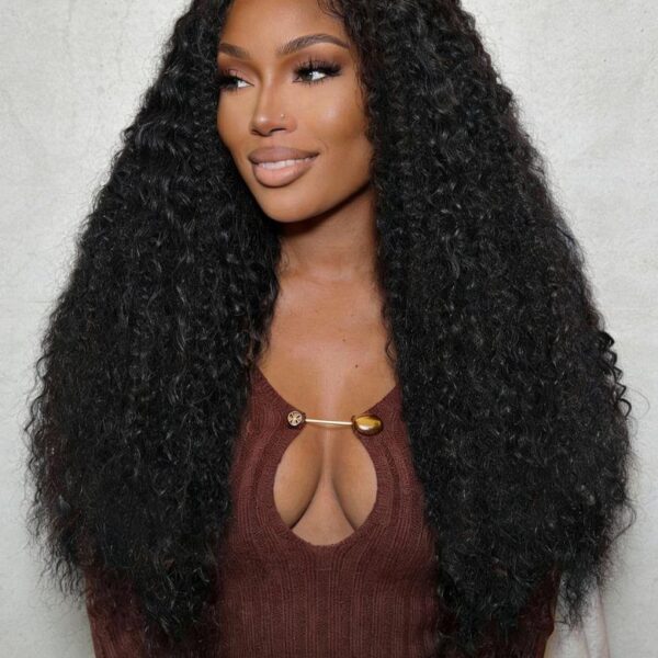Lumivive Bye-Bye Knots™ 7x5 Lace Multi Textured Water Kinky Curly Wig with Invisi Drawstring