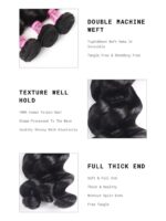 Lumivive Peruvian Loose Wave Remy Human Hair Weft 4Pcs/Pack - Image 8