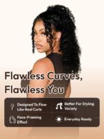 Lumivive InvisiBlend™ V Part Curly Texture Drawstring Human Hair Wig With Finger Coil Ends - Image 9